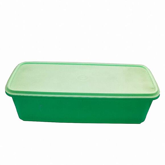 Vintage Tupperware Green Easy Crisp Vegetable Container with Lid Classic (782-6) - Picture 5 of 6